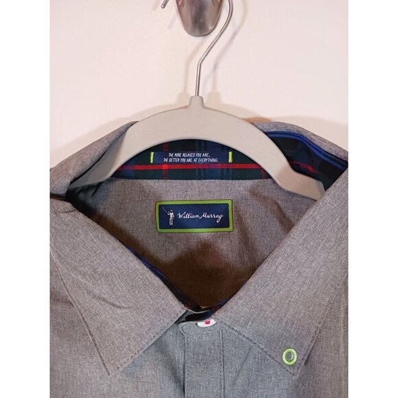 William Murray Stretch Golf Button Down Long Sleeve Gray Men's Shirt Size XL NWT - Picture 5 of 6